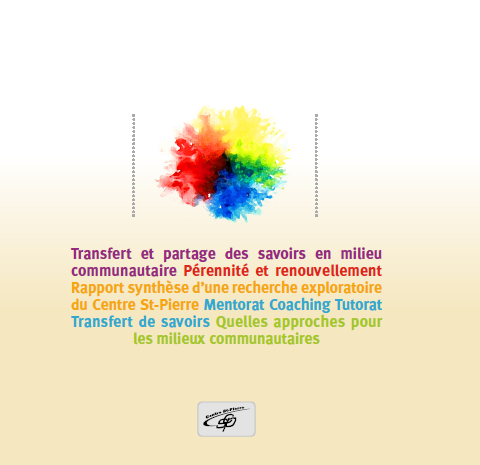 Rapport2013_Transfert et partage des savoirs en milieu communautaire