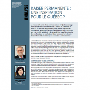 Kaiser Permanente inspiration pour le québec